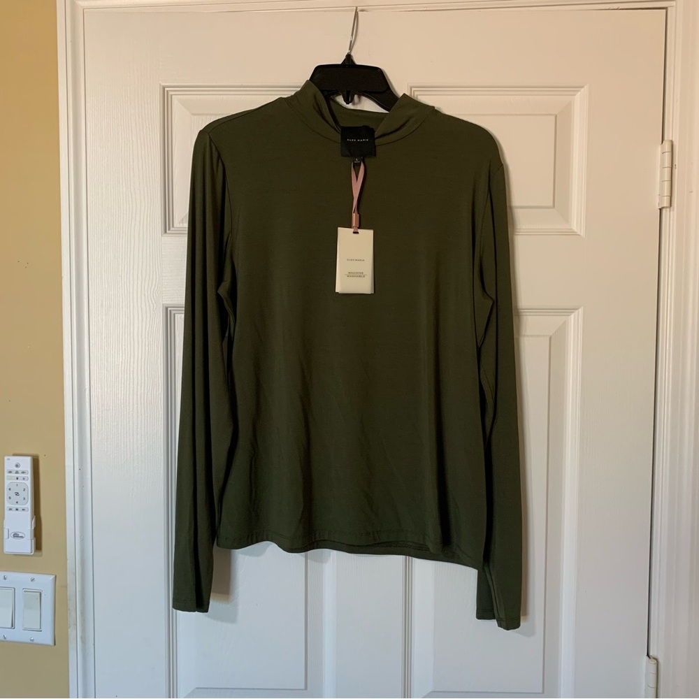 Alex Marie Dark Green Long Sleeve Top